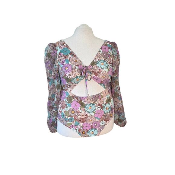 GabiFresh x Swimsuits for All Garden Dream Pink Floral Swimsuit Swimwear 18 G/H - Picture 1 of 9